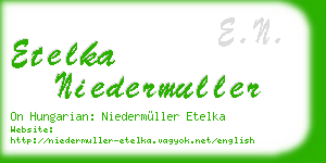 etelka niedermuller business card