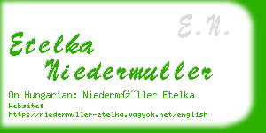 etelka niedermuller business card